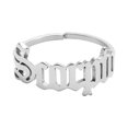 thumbnail image 2 of EGNMCR Rings Twelve English Letter Opening Stainless Steel stud earring, 2 of 2