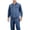 Blue, variant on denim shirt men collar shirts for men Mens Casual Denim Multi Pocket Button Long Sleeved Folding Collar Top Shirt Set long shirts for men button shirts for men