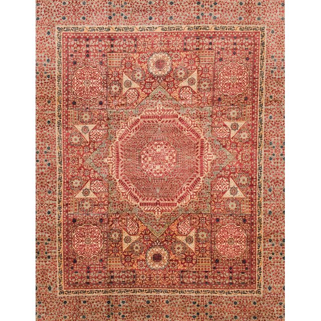 Ahgly Company Tapis d'Intérieur Rectangulaire Abstrait Rouge Tapis de Zone Abstrait, 8 Pieds x 12 Pieds