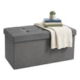 thumbnail image 4 of SONGMICS 30'' Folding Storage Ottoman Bench, Storage Chest, Foot Rest Stool, Slate Gray, 4 of 9