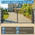 thumbnail image 3 of ALEKO Madrid Style Steel 14 x 6 ft Dual Black Driveway Gate, 3 of 13