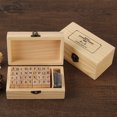 thumbnail image 3 of Wooden Alphabet Stamps Regular Script Quick Dry Wood Wooden Alphabet Letter Number Symbols Stamps for Handbook, 3 of 7