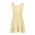 thumbnail image 4 of BEFOKA Robe pour Femme Grande Taille, Liquidation de Robes d'Été pour Femmes, Robe d'Été Unie Sans Manches à Col Rond Type Camisole Courte pour Femme, 4 of 5