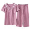thumbnail image 1 of REDHOTYPE Fashion Print Pyjama Set Femmes 100% Coton Casual Home Pyjamas Plus Size Cool Short Sleeves M-XXXL Homewear, 1 of 2