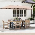 thumbnail image 2 of Gymax Parasol de Patio Double Face de 13 Pi, Grand Parasol d'Extérieur Format Jumeau, Beige, 2 of 10