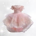 thumbnail image 2 of LUOGENLI Robe Robe en Maille pour Enfants Robe Robe Élégante Petite Fille Jupe Maxi avec Fentes des Deux Côtés 7-8 Ans, 2 of 9