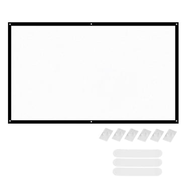 Amdohai H84 84'' Portable Projector Screen HD 16:9 White Dacron 84 Inch Diagonal Video Projection Screen Foldable Wall Mounted for Home Theater Office Movies Indoors Outdoors