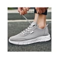 thumbnail image 3 of Woobling Man Shoes Closed Toe Sneakers Low Top Trainers Soft Males Non Slip Solid Color Light Grey 12, 3 of 8