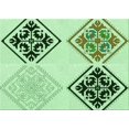 thumbnail image 1 of Ahgly Company Machine Washable Indoor Rectangle Transitional Green Area Rugs, 8' x 10', 1 of 7