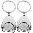 thumbnail image 1 of Shisuyan Shopping Cart Token Keychain Zinc Alloy 2Pack 3.14X1.22X0.16in, 1 of 9
