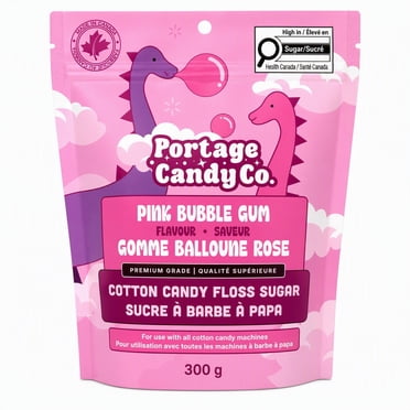 Portage Candy Co. Sucre à Fil, Bubblegum Rose, 300g