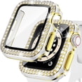 thumbnail image 1 of Hard PC Case with Tempered Glass Screen Protector for Apple Watch SE, Overall Protective Case for iWatch 42mm, Bling Diamond Protector Compatible with Series 3 2/1 42mm, 1 of 6