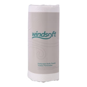 Windsoft Paper Towels, Bulk Pack of 30 Rolls, 85 Sheets Per Roll, Individually Wrapped, 2-Ply White Kitchen Towels, Embossed and For Enhanced Absorbency