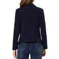 thumbnail image 3 of INSPIRE CHIC Blazer de Tailleur Extensible pour Femme à Col à Revers pour le Travail Bleu Marine P, 3 of 6