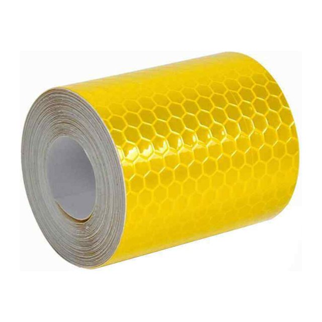 Car Reflective Tape Decoration Stickers Warning Safety Reflection Tape Film Auto Reflector Sticker, Gold
