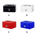 thumbnail image 2 of facefd Home Office Hotel Lockable Mini Money Cash Case Bedroom Bracelet Coin Tray Thick Safe Box with Lock Security Container Blue, 2 of 6