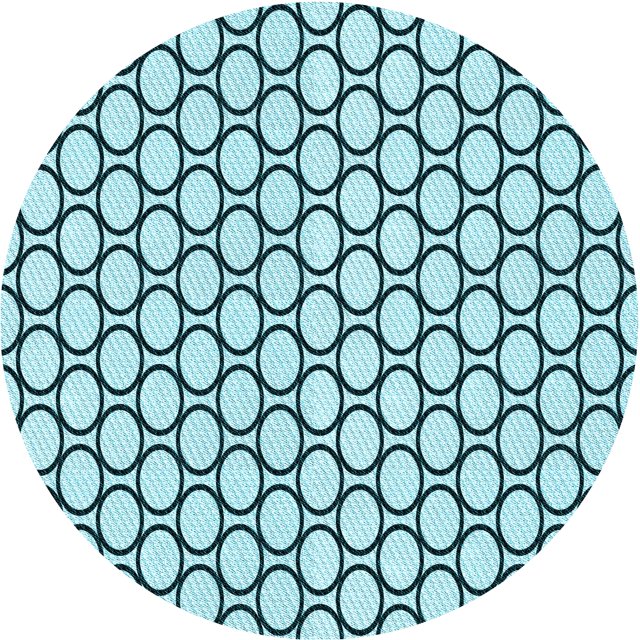 Ahgly Company Machine Washable Indoor Round Transitional Aquamarine Stone Green Area Rugs, 5' Round