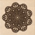 thumbnail image 1 of Ahgly Company Tapis d'Intérieur Lavable en Machine Carré Transitionnel Pêche Orange Profond, 4 Pieds Carré, 1 of 7