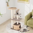 thumbnail image 2 of Gymax 52'' Cattail Cat Tower w/ Sisal Scratching Posts Perch Dangling Ball Cat Tree, 2 of 10