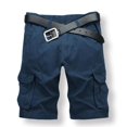 thumbnail image 4 of Birdeem Men Casual Solid Fashion Zipper Button Pockets Cropped Cargo Shorts, 4 of 12