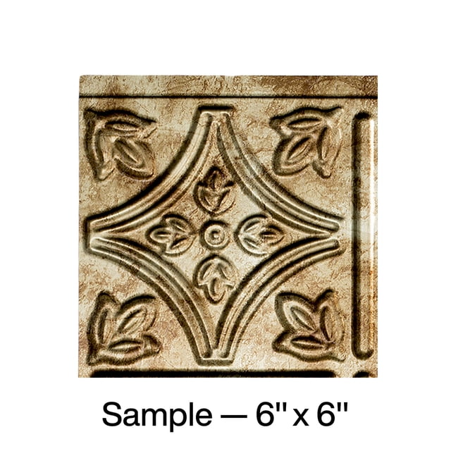 Fasade Traditional Style/Pattern 1 Vinyl Backsplash Panel Bermuda Bronze 6X6 Inch Sample