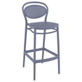 thumbnail image 1 of Compamia Marcel Contemporary Resin Indoor Outdoor Bar Stool - Set of 1, Dark Gray, 1 of 5