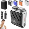 thumbnail image 1 of Meigline Mini Shaver, Meigline Shaver Mini Electric Razor, Minis Electric Explosive Shavers, Beard Shavers Minis and Portable Suitcase Design, Ipx7 Waterproof, for Men Home Travel (1PC*Black), 1 of 6