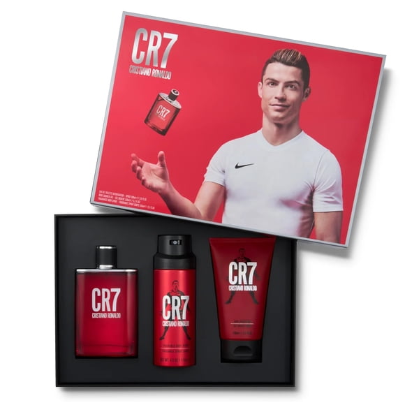 CR7 by Cristiano Ronaldo for Men - 3 Pc Gift Set 3.4oz EDT Spray, 5.1oz Body Spray, 5.1oz Shower Gel