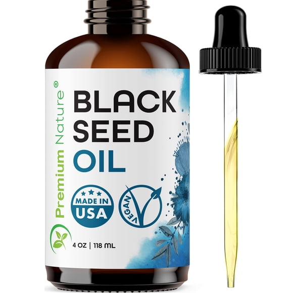 Huile de graines de Black - Huile de graines de Black Cumin pressée à froid, vierge non raffinée pour la Peau - Huile de graines de Black Cumin noir non raffinée vierge pressée à froid pour la Peau 118 ml