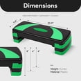 thumbnail image 3 of BalanceFrom Aerobic Step Platform Trainer with Adjustable 3-Level Risers, Black & Green, 3 of 7
