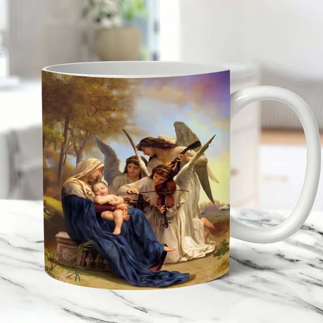 Lksixu Print Mug Ceramic Mug, Printed Coffee Cup, Commemorative Ceramic Cup Of Jesu Birth Kitchen Gadgets