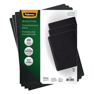 Linen Presentation Covers - Oversize, Black, 200 pack