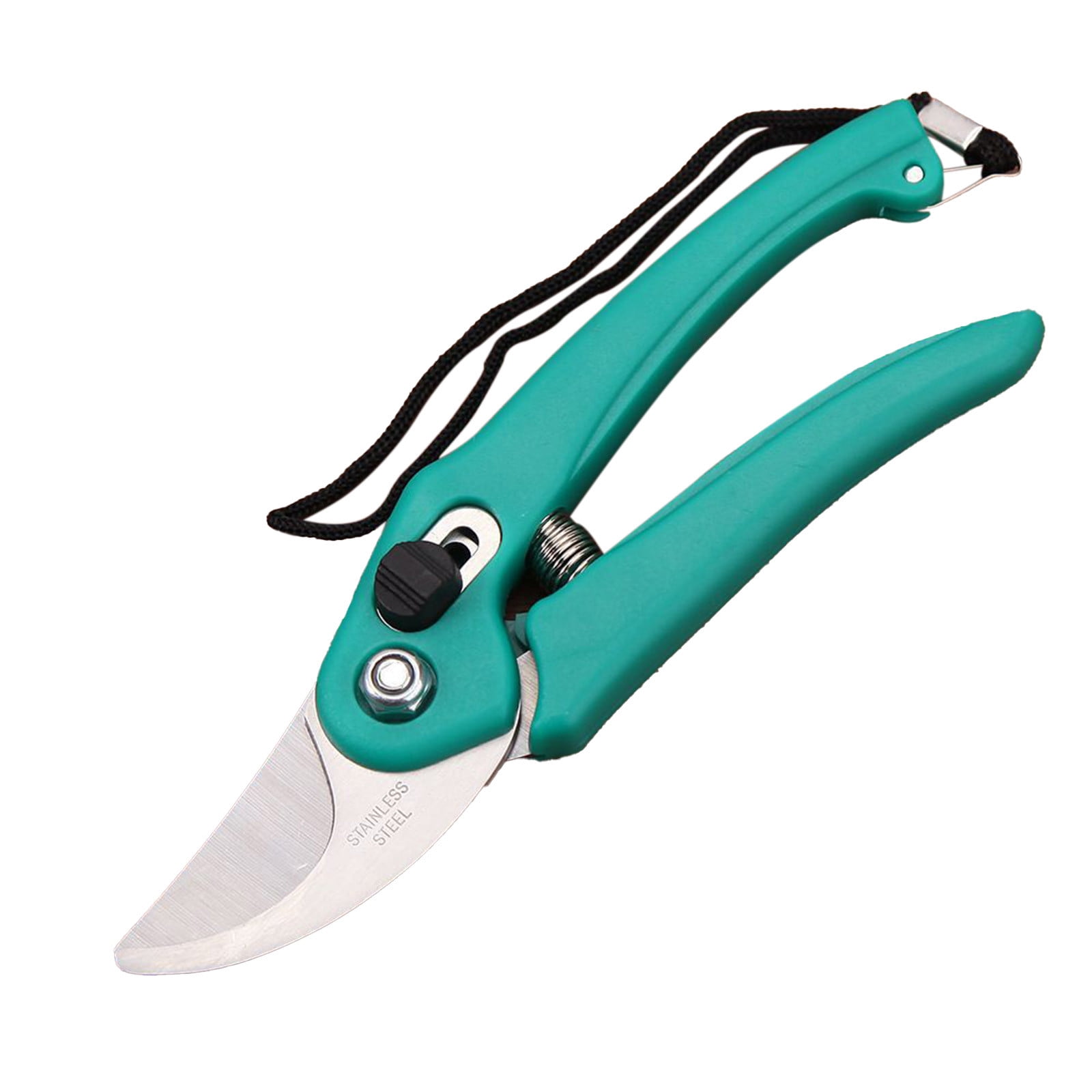 Bypass Pruning Shears For Gardening Stainless Steel Blades Ergonomic Non Slip Handles 7.28 in Green Handheld Pruners
