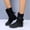Black, variant on Babysbule Womens Shoes Clearance Boots, Autumn And Winter New Woolen Yarn Snow Boots Back Strap Plus Size Boots Women