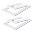 thumbnail image 1 of Esquirla 2 Pcs Supports Inclinés pour Haut-Parleurs de Bureau Support de Haut-Parleur de Table en Fer pour Bibliothèque Blanc G, 1 of 8