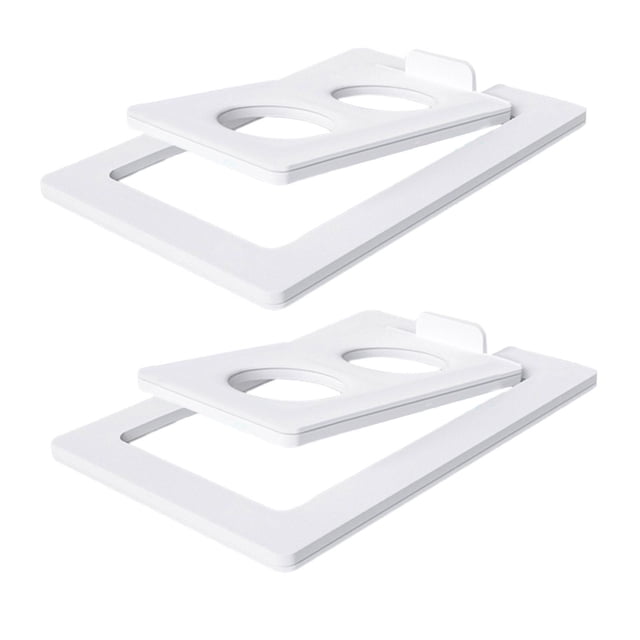 Esquirla 2 Pcs Supports Inclinés pour Haut-Parleurs de Bureau Support de Haut-Parleur de Table en Fer pour Bibliothèque Blanc G