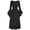 Black, variant on Cameland Renaissance Dress for Women, Gothic Halloween Costume Medieval Wedding Dress, Solid Flared Long Sleeve Princess Dress, Gothic Maxi Dress