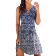 thumbnail image 1 of DPTALR Women Printed Casual Round-Neck Sleeveless Long Dress, 1 of 5