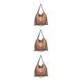 thumbnail image 3 of kurtrusly 1/2/3 Wide Application Convenient And Practical Chain Handbag For Women - Foldable Shoulder Bag Fashion PU Chain Shoulder Bag apricot 3PCS, 3 of 6