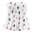 thumbnail image 3 of Women‘s Strapless Tank Tops Sleeveless Pleated Gradient Color Ladies Summer Boho Print Loose Fit Pullover, 3 of 6