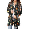 thumbnail image 1 of Honganda Women Halloween Printed Pattern Cardigan, Long Sleeve Loose Coat, 1 of 6