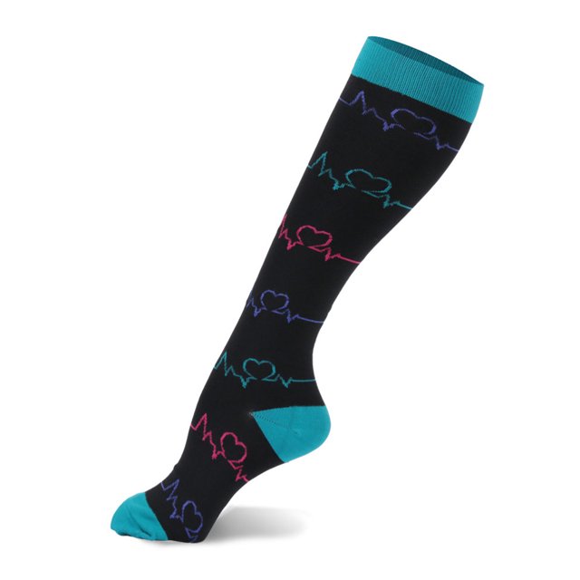 CAROOTU Chaussettes de Compression pour les Femmes et les Hommes Chaussettes de Circulation-Compression 20-30 mmHg pour la Course Infirmière de Sport