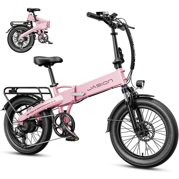 Jasion Vélo Électrique EB6 pour Adultes, Moteur de 1000 W (Crête), Vélo Électrique Pliable avec Batterie Amovible Intégrée de 374 Wh, Cadre en Aluminium avec Pneus Larges de 20 Pouces, Vitesse Maximale de 37 Km/h, 7 Vitesses, Idéal pour les Déplacements Domicile-Travail (UL2849).