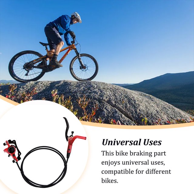 Bike Hydraulic Brake Set Wheel Stopping Parts Bicycles Accessories Universal Bicycle Accessory Disc Braking Kit Replacement Red Rear Right Brake