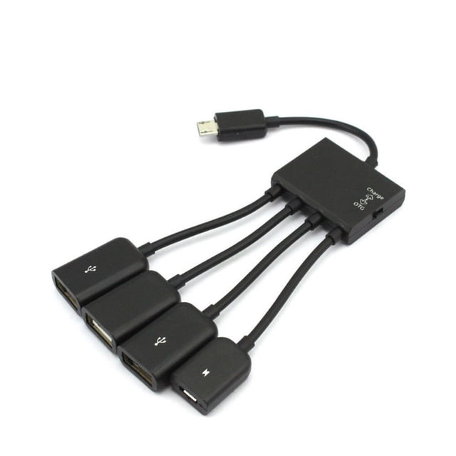 Connecteur de Câble Micro USB OTG pour Concentrateur de Charge, Séparateur pour Téléphone Intelligent, Tablette, PC