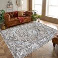 thumbnail image 4 of FairOnly 9' x 12' Area Rugs,Machine Washable Printd Rugs for Living Room Bedroom Kitchen Home Decor, Non Slip TPR Back Floor Carpet,Khaki, 4 of 8