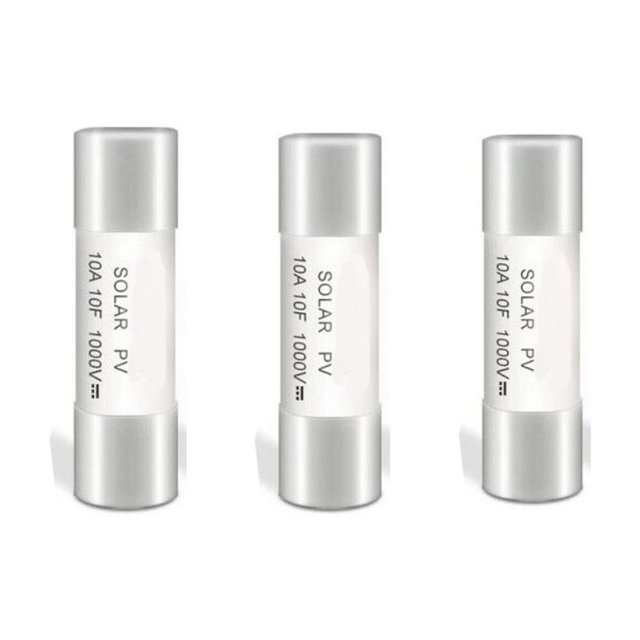 3PCS Solar Fast Blowing Photovoltaic Fuse for Solar System DC1000V 10x38mm