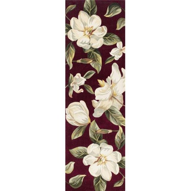 HomeRoots 352806 2 ft. 6 in. x 8 ft. Runner Wool Red Area Rug