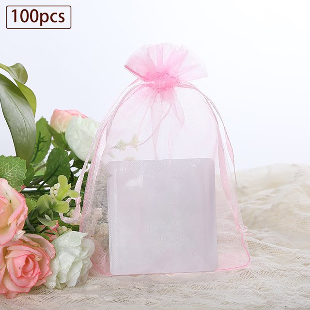 Home Textile Storage Clearance 100 Pack Beautiful Colorful Organza Gift And Favour Bags 9Cm X 12Cm, Home Textile Home Textile Storage
