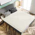 thumbnail image 3 of PiccoCasa Soft 100GSM Full Striped Bed Fitted Sheets 16 Inch Deep Pocket Khaki, 3 of 7
